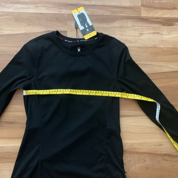 Spyder Ladies' Long Sleeve Active Top Black Size Small Nylon Spandex NWT - Picture 3 of 15